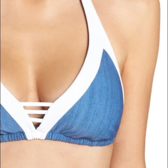 Seafolly Block Party D-Cup Triangle Halter Bikini Top 8 - Picture 4 of 8